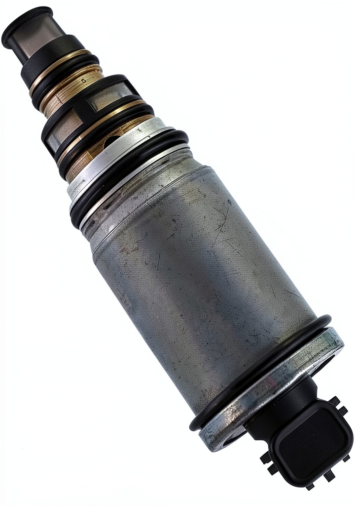Installing WFLNHB 0.39in Flare AC Valve 2‑Port Hyundai on a wooden workbench