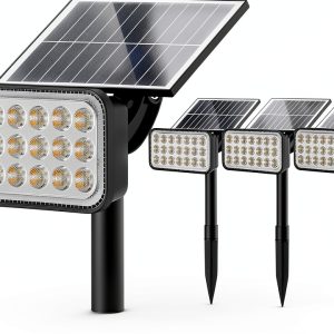 Solar Spotlights JACKYLED 84-LED 4 Pack Waterproof Adjustable-0