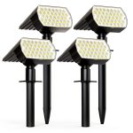 Solar Spot Lights Outdoor Ugecl 4PK 74 LED IP65 Waterproof Spotlights-0