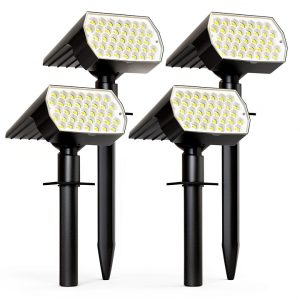 Solar Spot Lights Outdoor Ugecl 4PK 74 LED IP65 Waterproof Spotlights-0