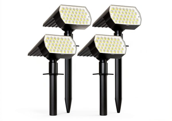 Solar Spot Lights Outdoor Ugecl 4PK 74 LED IP65 Waterproof Spotlights-0