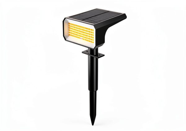 Solar Spot Lights Outdoor Flaow 10 Pack Warm White Spotlight 118LED-7