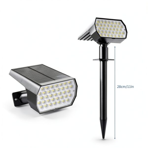 Solar Spot Lights Outdoor Ugecl 4PK 74 LED IP65 Waterproof Spotlights-4