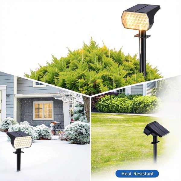 Solar Spot Lights Outdoor Ugecl 4PK 74 LED IP65 Waterproof Spotlights-3